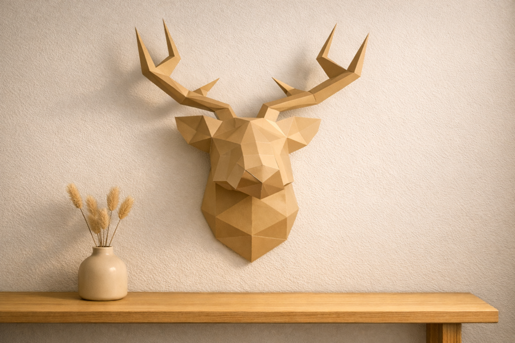 3D deer head SVG template for Cricut
