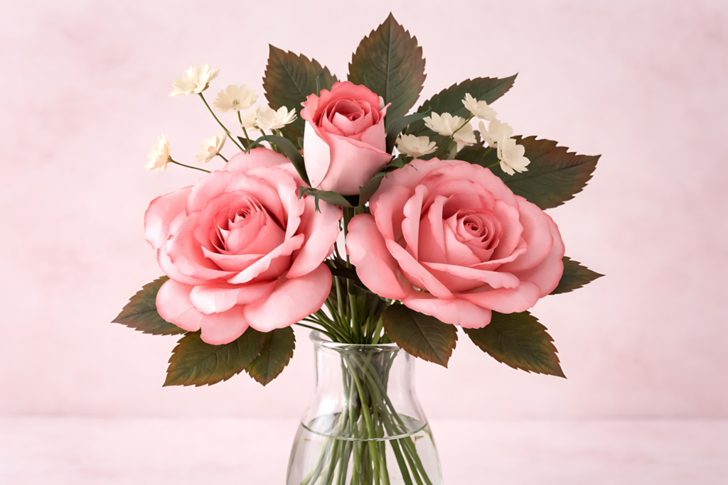 Realistic paper rose bouquet SVG