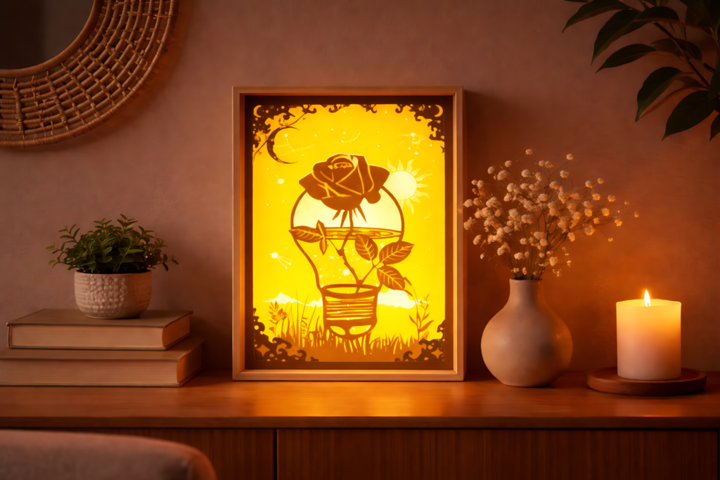 Rose galaxy light box
