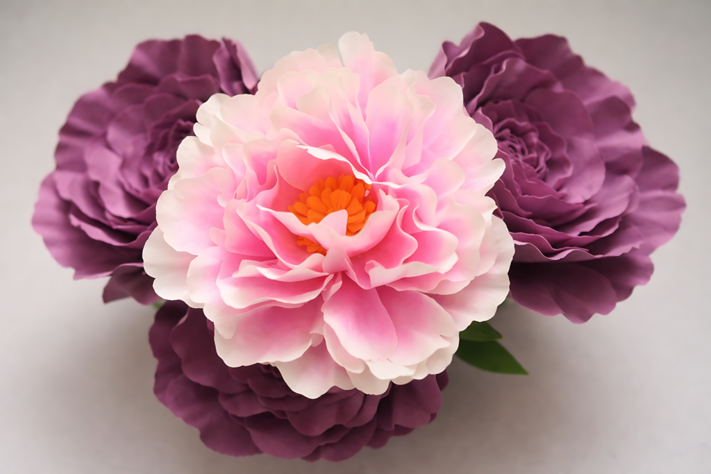 Shrub rose paper flower SVG