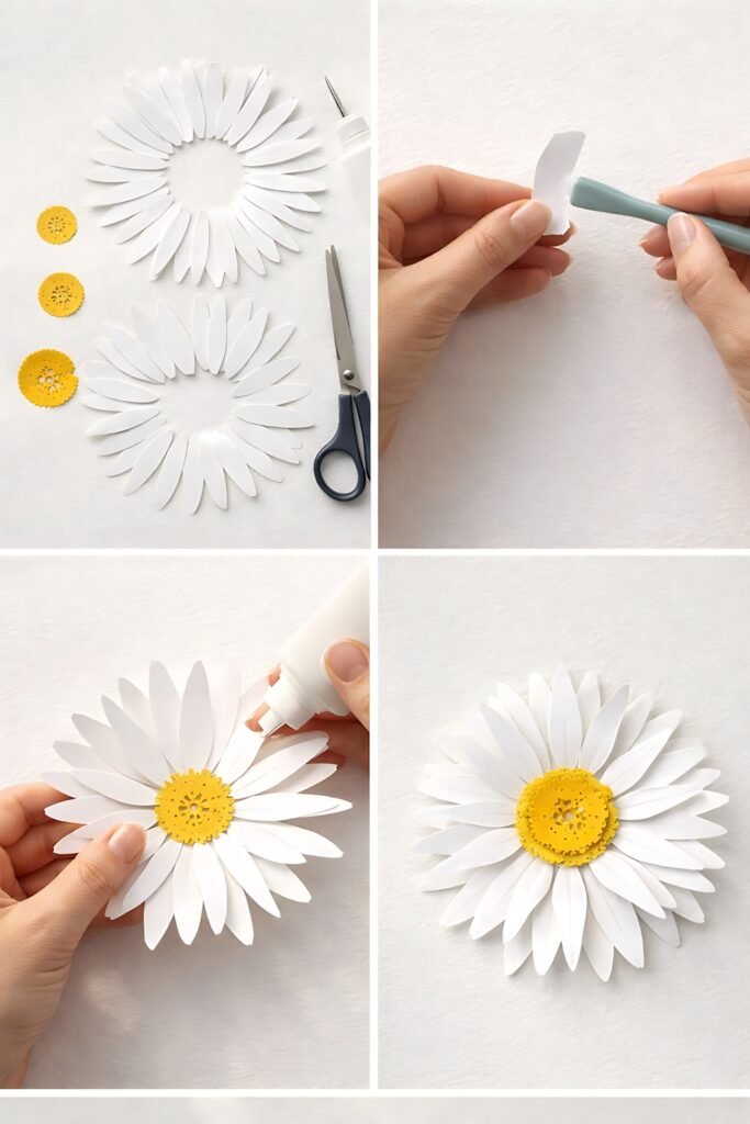 Layered daisy assembly