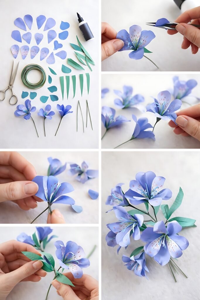 Peruvian lily flower assembly