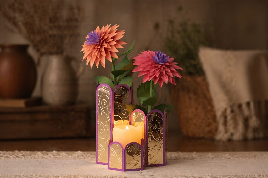 pointed dahlia paper flower