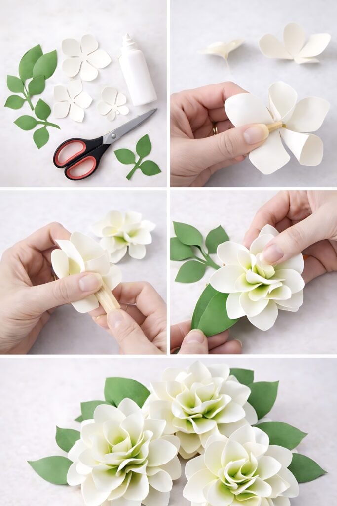 Small white lily assembly