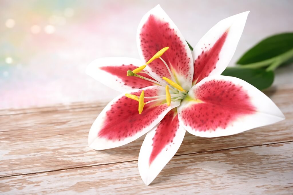 Pink stargazer paper lily