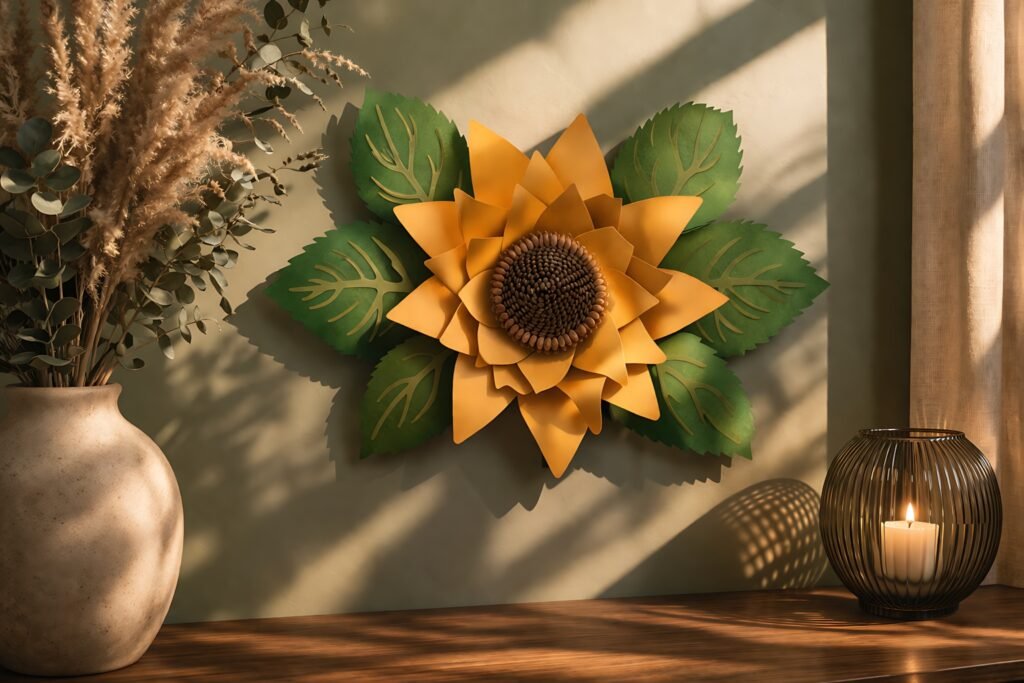 Finished sunflower decor wall flower
