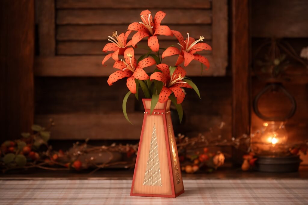 Tiger lily paper bouquet