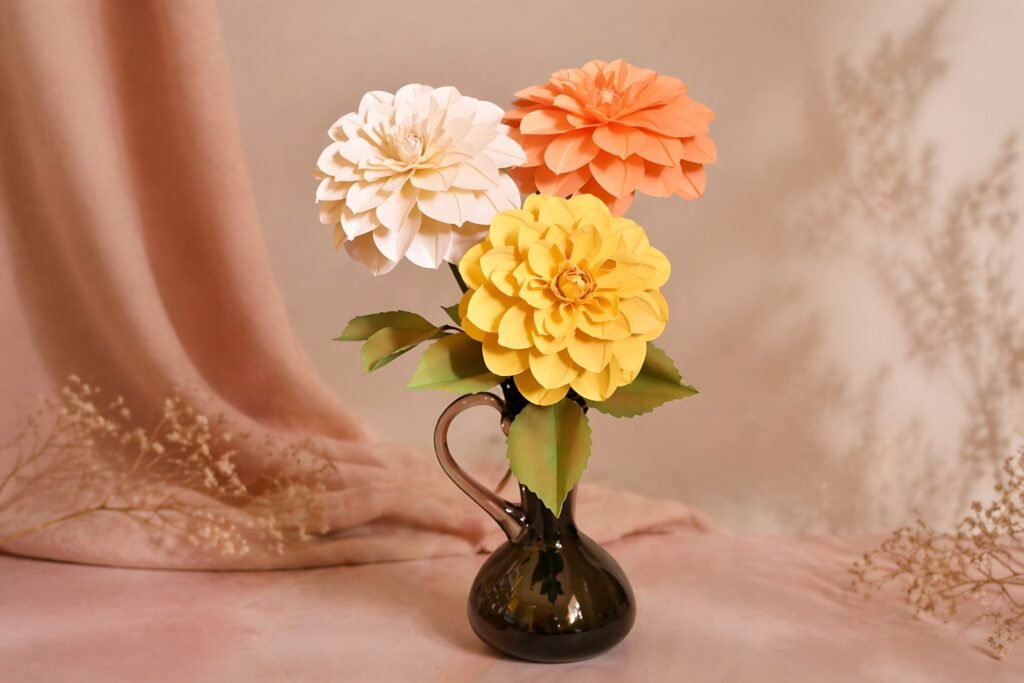 warm toned dahlia trio