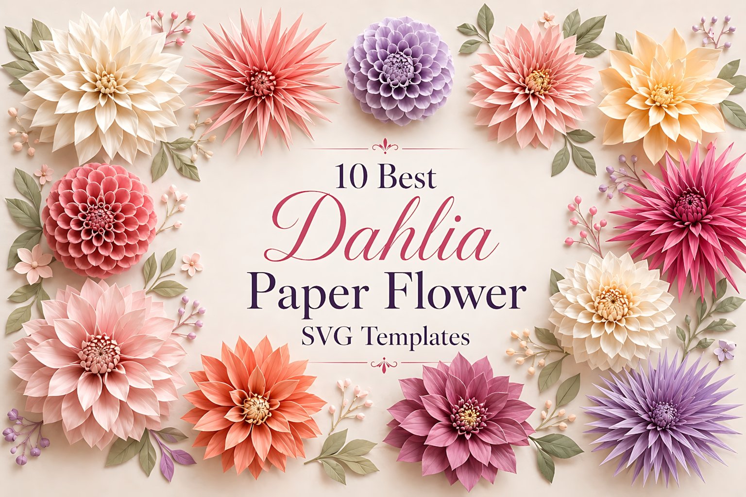 paper dahlia flowers framing the article title